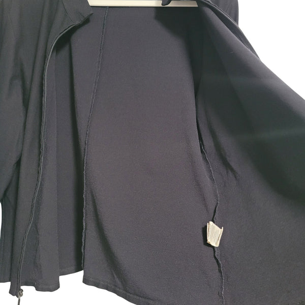 Eileen Fisher Black Zip Up Lightweight Jacket Size Medium