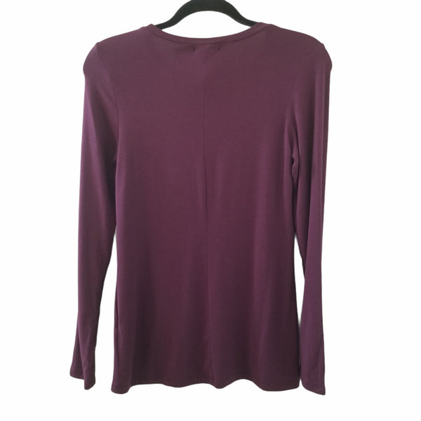 NWT Halogen Burgundy Long Sleeve Shirt Size Medium Petite