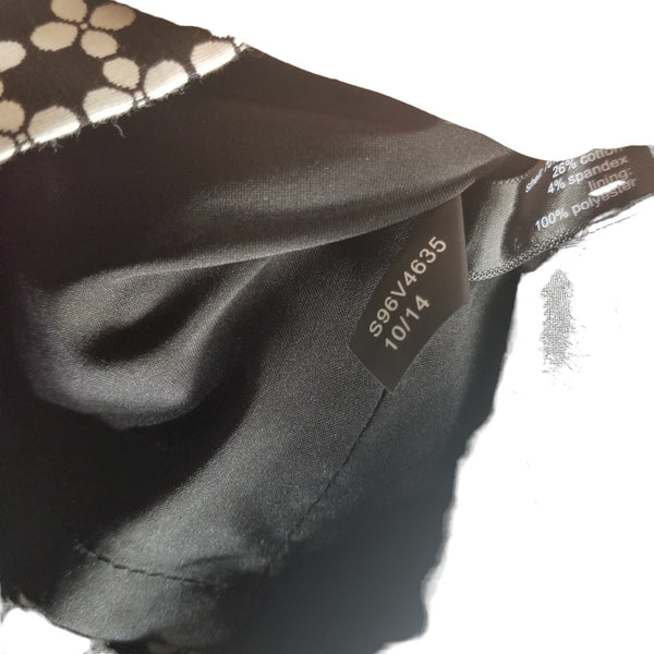 The Limited Black White Ying Yang Pencil Skirt Left Side Zip Clasp Size 4