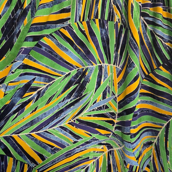 Halogen Tropical Short Sleeve Surplice Pockets Elastic Waist Size XS