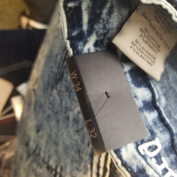 NWT RAW-X Men's Straight Leg Medium Blue Jeans Size 34/32 Standard