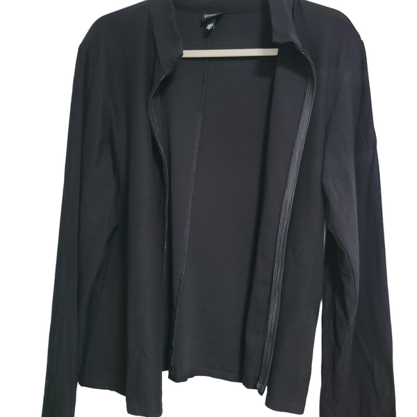 Eileen Fisher Black Zip Up Lightweight Jacket Size Medium