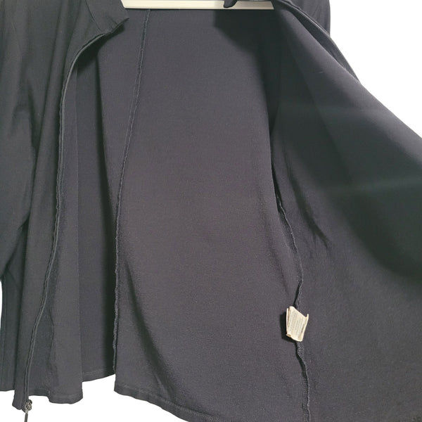 Eileen Fisher Black Zip Up Lightweight Jacket Size Medium