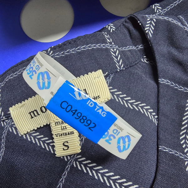 Monteau Los Angeles Blue Plaid Button Down Short Sleeve Dress Size Small