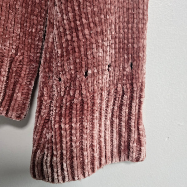 Cupio Chenille Pink Chunky Knit Sweater Size Small
