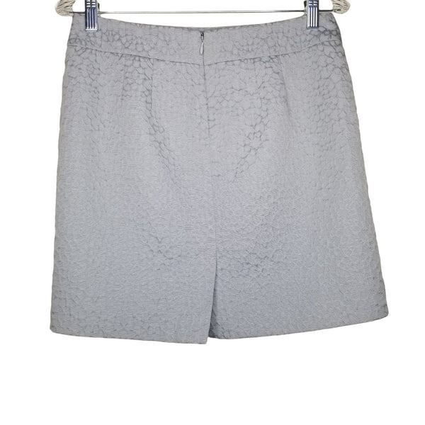 LOFT by Ann Taylor Gray Textured Above The Knee Pencil Skirt Size 6P