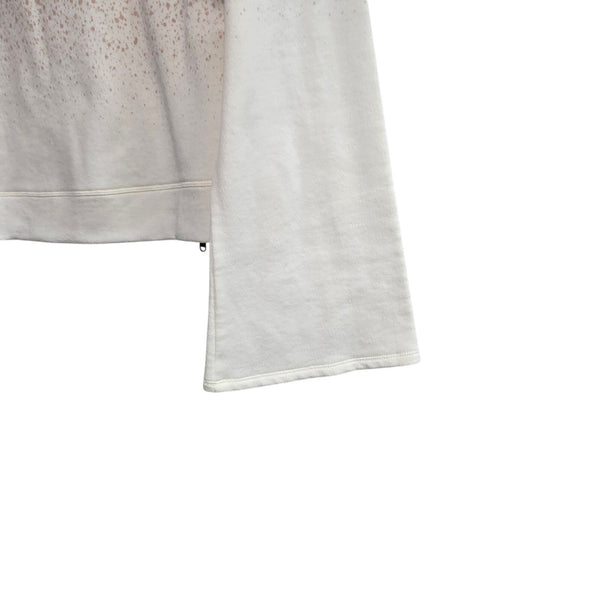 CALIA by Carrie Underwood Effortless Zip Peach White Sweatshirt Size Small