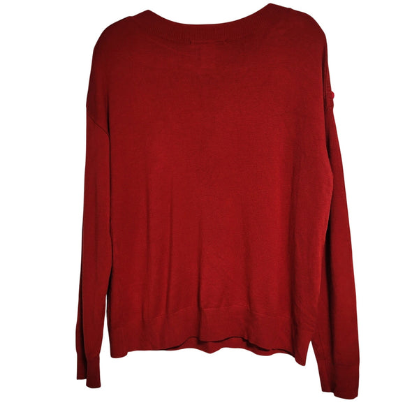NWT Catherine by Catherine Malandrino Red Boatneck Long Sleeve Sweater Large