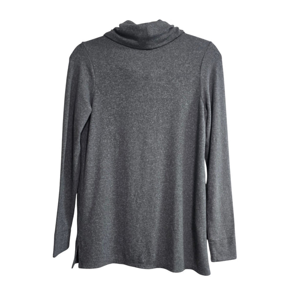 Loft Gray Long Sleeve Cowl Neck Blouse Size XS