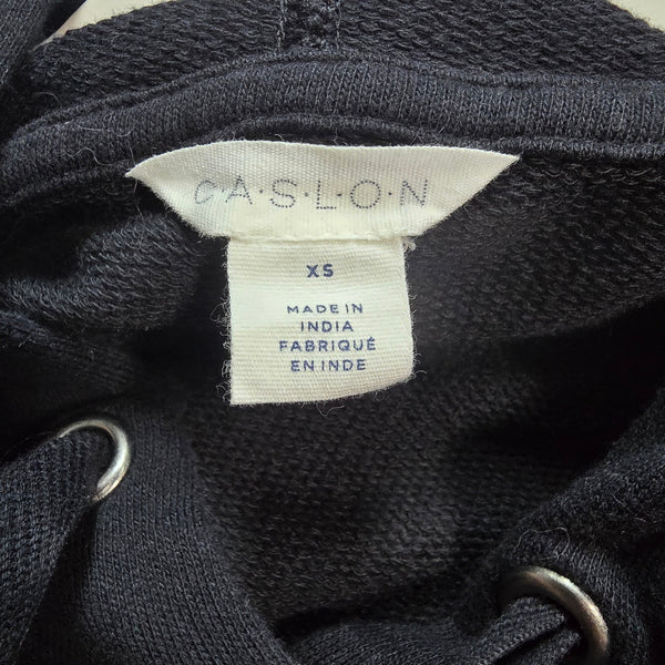 CASLON Black Hoodie Long Sleeve Flounce Above the Knee Dress Size XS