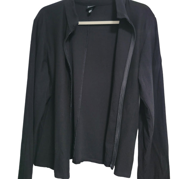 Eileen Fisher Black Zip Up Lightweight Jacket Size Medium