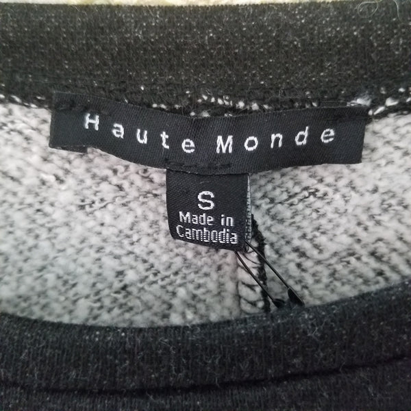 NWT Haute Monde Gray Crop Top Lace Up Front Size Small