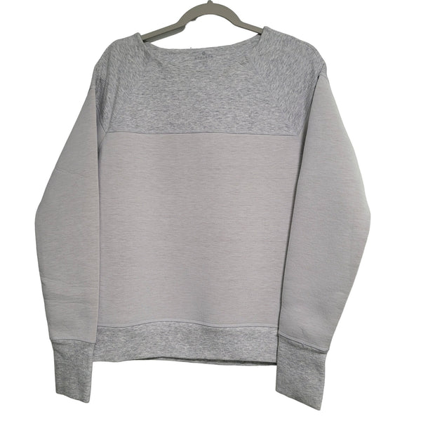 Athleta Fuse Colorblock Scuba 2 Toned Gray Thumbholes Sweatshirt Size Small