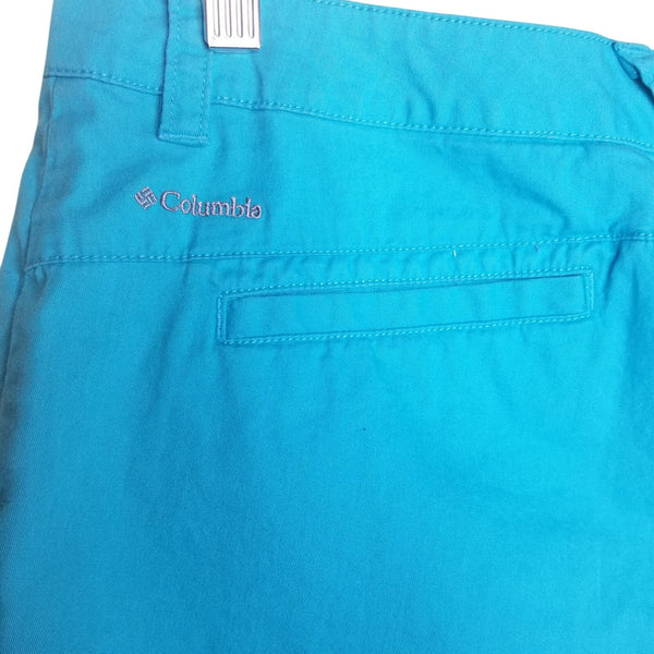 Columbia Women's Turquoise Blue Shorts Pockets Belt Loops Size 8