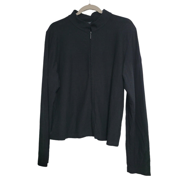 Eileen Fisher Black Zip Up Lightweight Jacket Size Medium