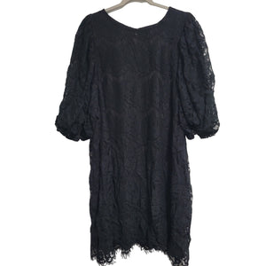 NWT City Chic Black Nora Lace Mini Dress Pockets Large 20