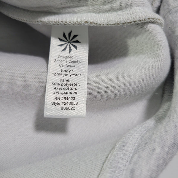 Athleta Fuse Colorblock Scuba 2 Toned Gray Thumbholes Sweatshirt Size Small