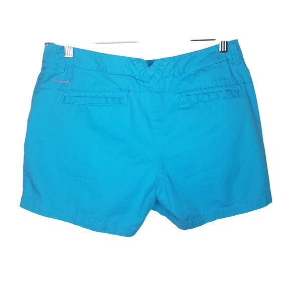 Columbia Women's Turquoise Blue Shorts Pockets Belt Loops Size 8