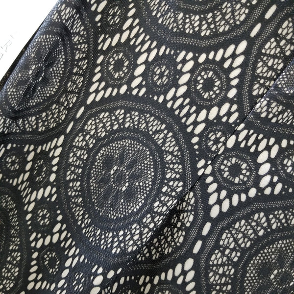 NWT Tacera Black Laced Tan Lining Pants Left Side Zipper Size Small