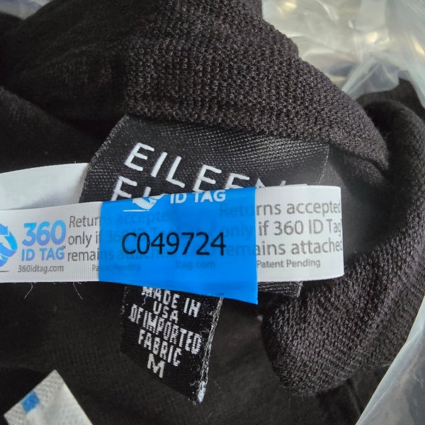 Eileen Fisher Black Zip Up Lightweight Jacket Size Medium