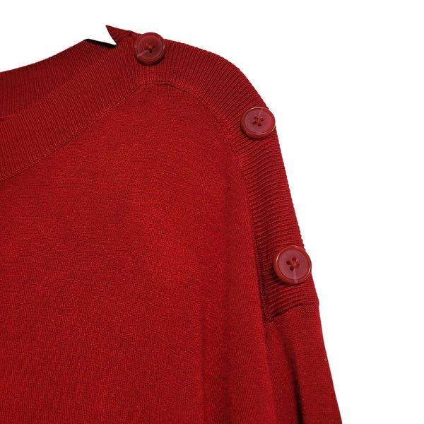 NWT Catherine by Catherine Malandrino Red Boatneck Long Sleeve Sweater Large