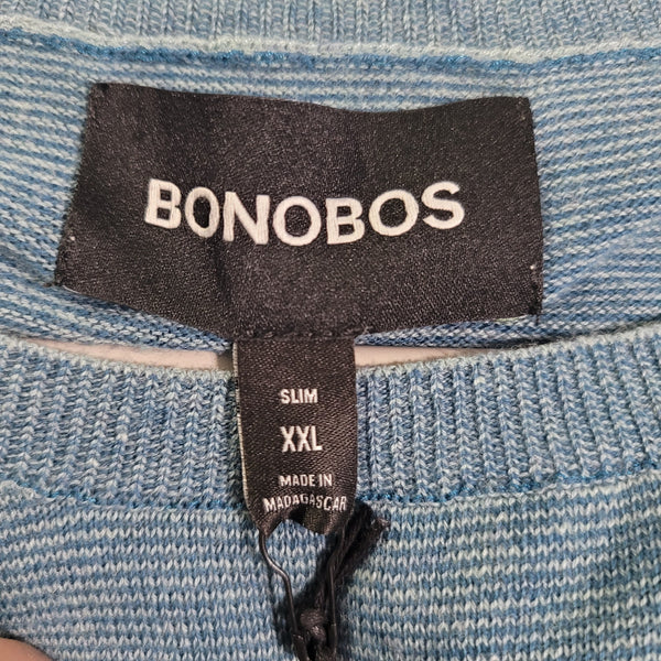 NWT BONOBOS Men's Slim Topaz Feeder Stripe Long Sleeve Shirt Size XXL