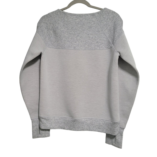 Athleta Fuse Colorblock Scuba 2 Toned Gray Thumbholes Sweatshirt Size Small