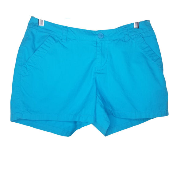 Columbia Women's Turquoise Blue Shorts Pockets Belt Loops Size 8
