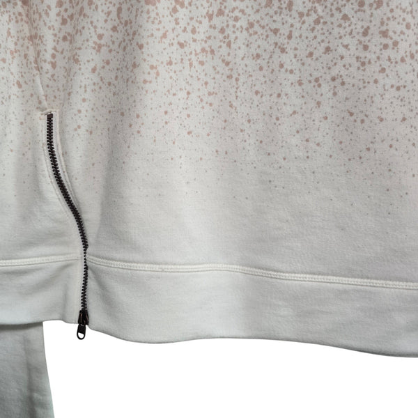 CALIA by Carrie Underwood Effortless Zip Peach White Sweatshirt Size Small