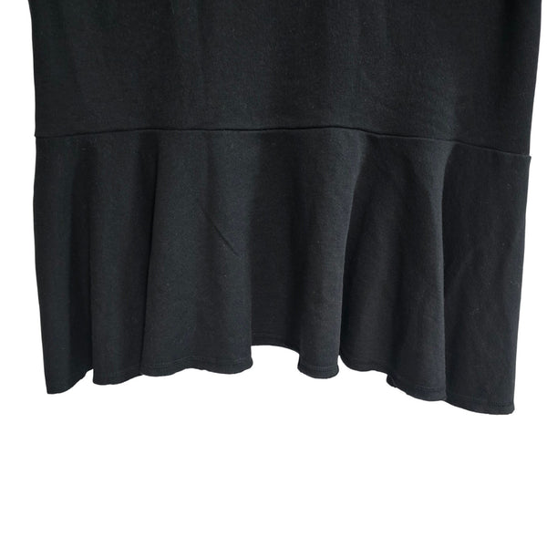 CASLON Black Hoodie Long Sleeve Flounce Above the Knee Dress Size XS