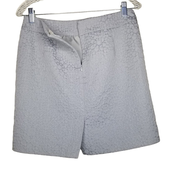 LOFT by Ann Taylor Gray Textured Above The Knee Pencil Skirt Size 6P