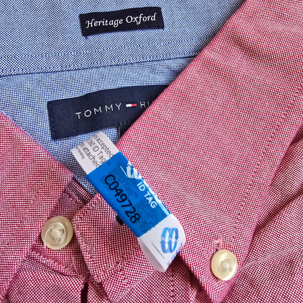 Tommy Hilfiger Red Heritage Oxford Collar Button Down Regular Fit 34-35