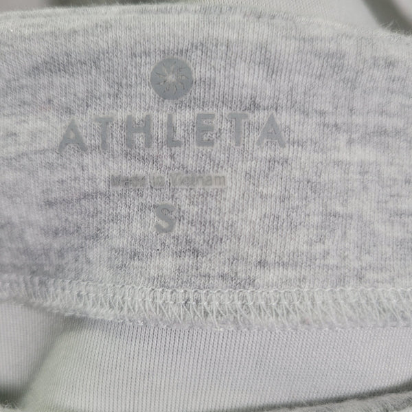 Athleta Fuse Colorblock Scuba 2 Toned Gray Thumbholes Sweatshirt Size Small