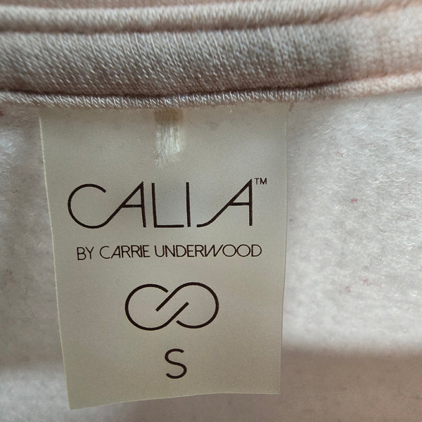 CALIA by Carrie Underwood Effortless Zip Peach White Sweatshirt Size Small