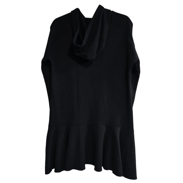 CASLON Black Hoodie Long Sleeve Flounce Above the Knee Dress Size XS