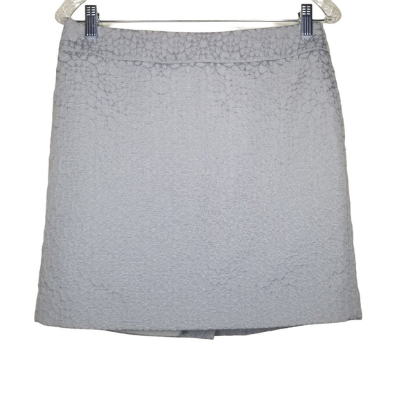 LOFT by Ann Taylor Gray Textured Above The Knee Pencil Skirt Size 6P