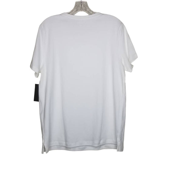 Kim Rogers White Crew Tee Short Sleeve T-Shirt Size Medium