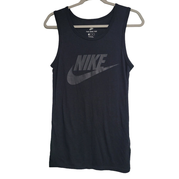 Nike The Nike Tee Black Swoosh Athletic Cut Tri Blend Tank Size XS