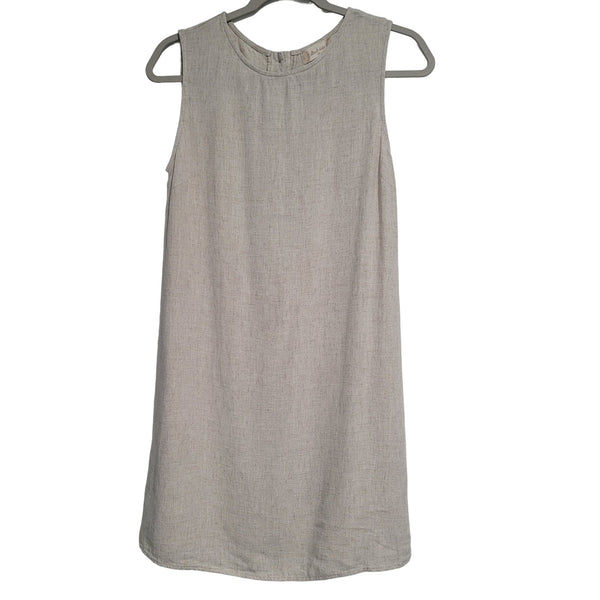 Altar'd State Tan Sleeveless Button Up Back Knee Length Dress Size XS