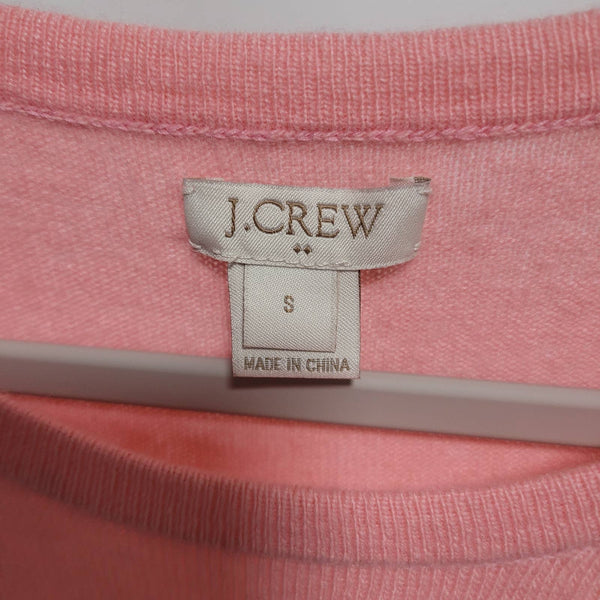 J.Crew Pink Boucle Texted Short Sleeve Sweater Size Small