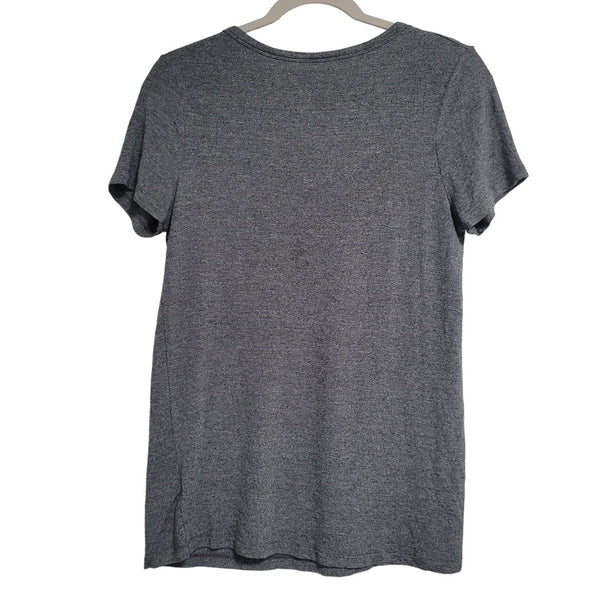 A New Day Gray Short Sleeve Scoop Neck T-Shirt Size Small