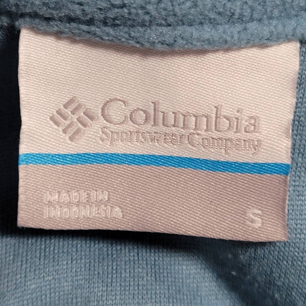 Columbia Women's Teal Blue Collar Quarter Zip Fleece Pullover Size Small