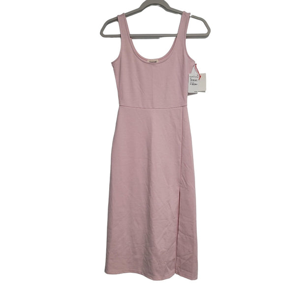 NWT Open Edit Pink Lotus Sleeveless Scoop Neck Midi Dress Size XS