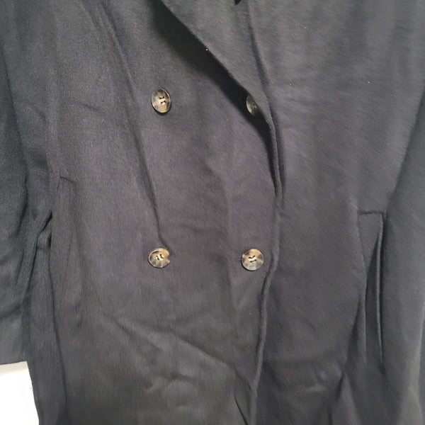 NWT Vince Camuto Black Double-Breasted Trench Coat Large