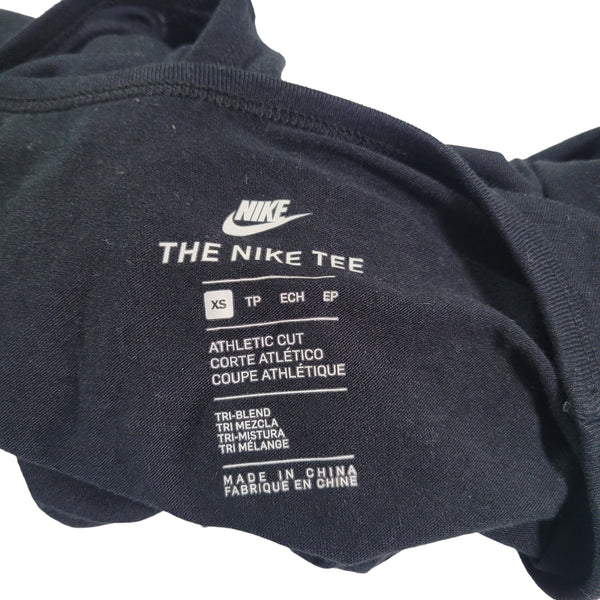 Nike The Nike Tee Black Swoosh Athletic Cut Tri Blend Tank Size XS