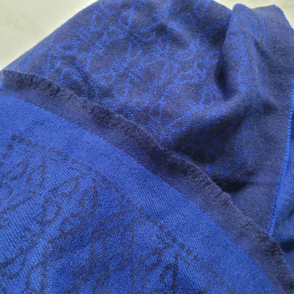 Zazzi Dallamano Blue Navy Blue Italy Wool Scarf