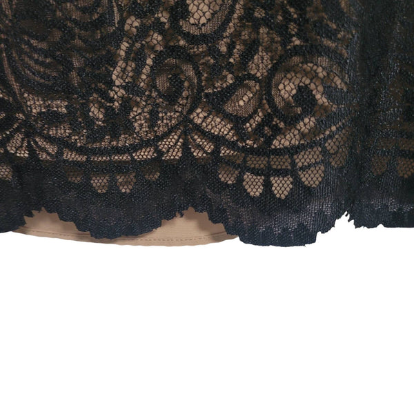 Ann Taylor LOFT Black Floral Lace Line Scalloped Sleeveless Blouse Size 8