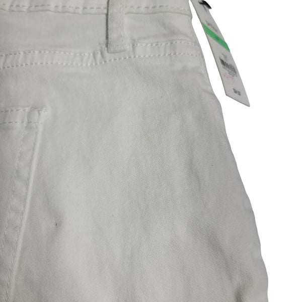 Crown & Ivy White 5 Pockets Belt Loops Crop Pants Size 8P