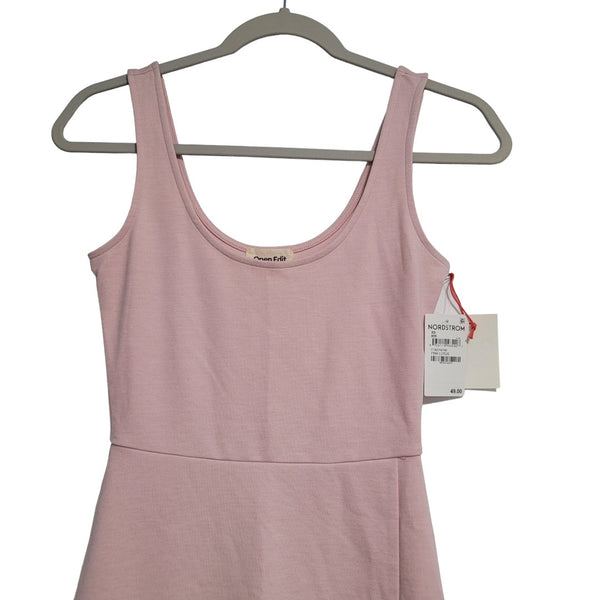 NWT Open Edit Pink Lotus Sleeveless Scoop Neck Midi Dress Size XS