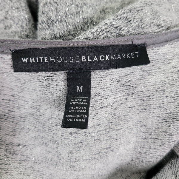 White House Black Market Gray Sleeveless Tank Top Scoop Neck Size Medium